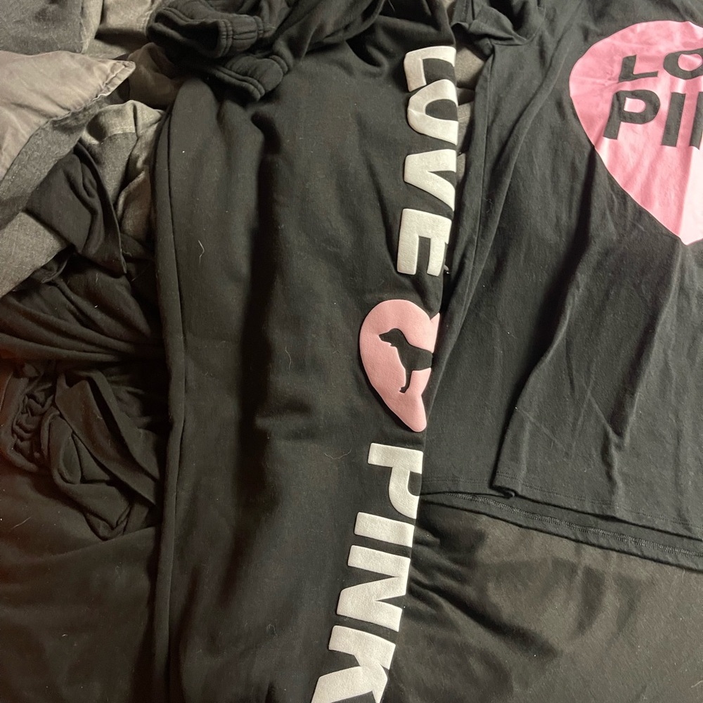 Love Pink Kids Shirt - Black and Pink